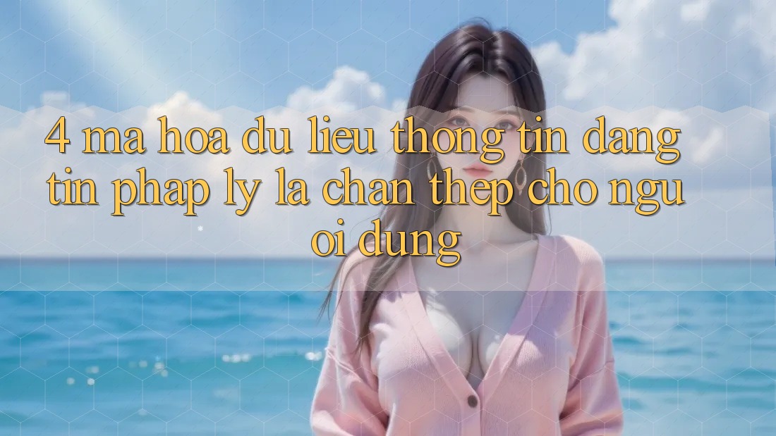4. Mã hóa dữ liệu Thông Tin & Đáng tin Pháp Lý: Lá Chắn Thép Cho Người dùng