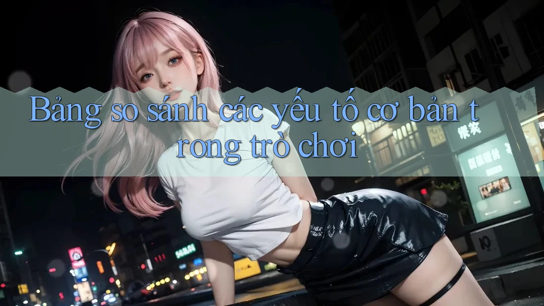 Bảng so sánh các yếu tố cơ bản trong trò chơi