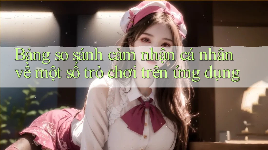 Bảng so sánh cảm nhận cá nhân về một số trò chơi trên ứng dụng