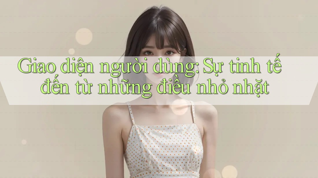Giao diện người dùng: Sự tinh tế đến từ những điều nhỏ nhặt