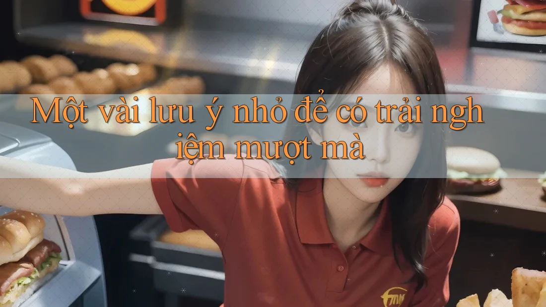 Một vài lưu ý nhỏ để có trải nghiệm mượt mà