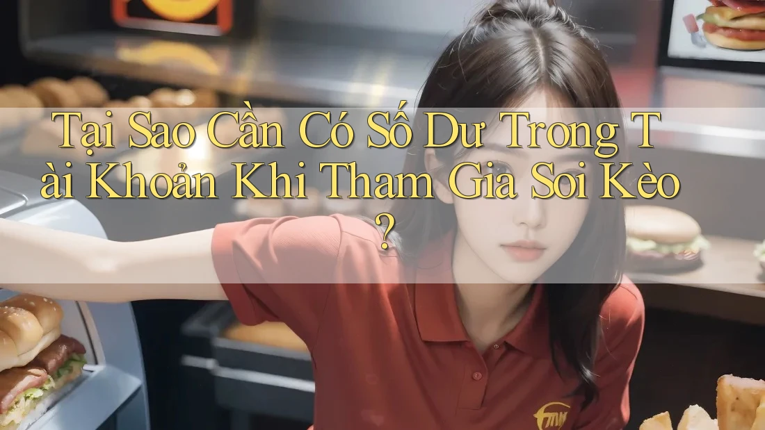 Tại Sao Cần Có Số Dư Trong Tài Khoản Khi Tham Gia Soi Kèo?